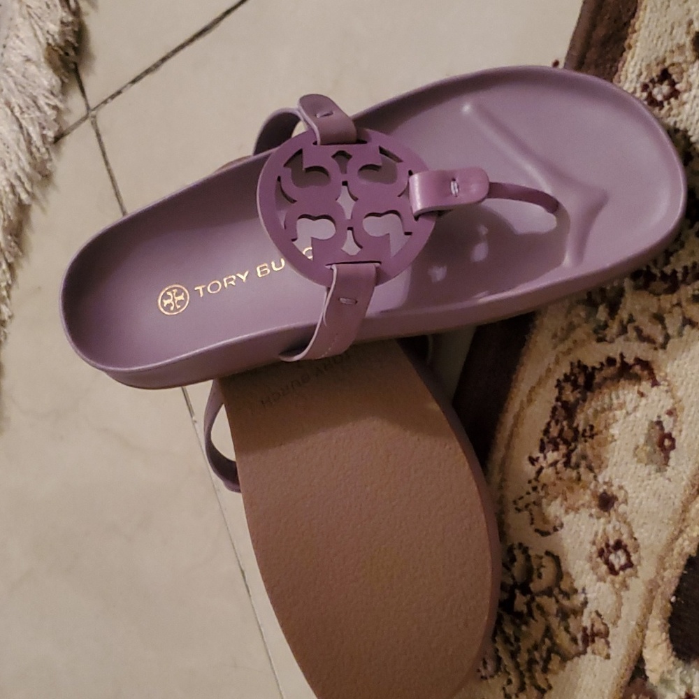 Tory Burch Lavender Purple Miller Jelly Thong Sandals - Picture 2 of 2